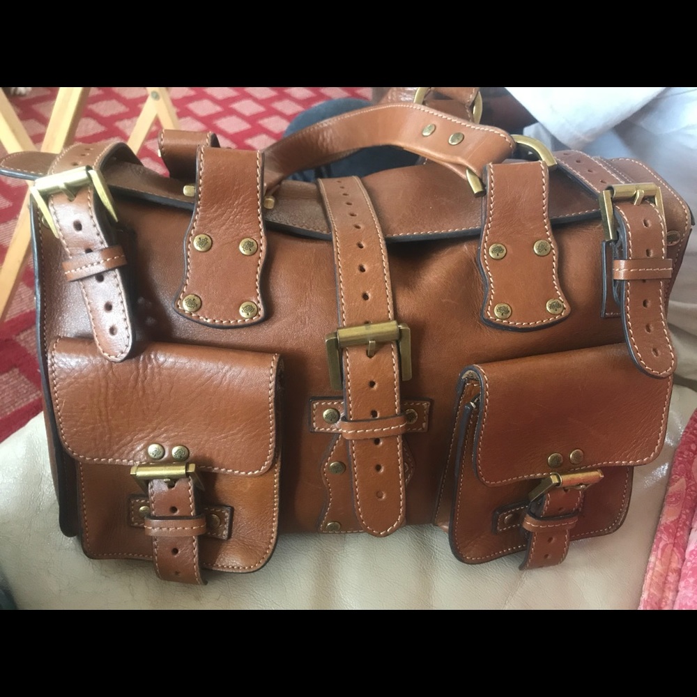 Mulberry Roxanne brown leather tote